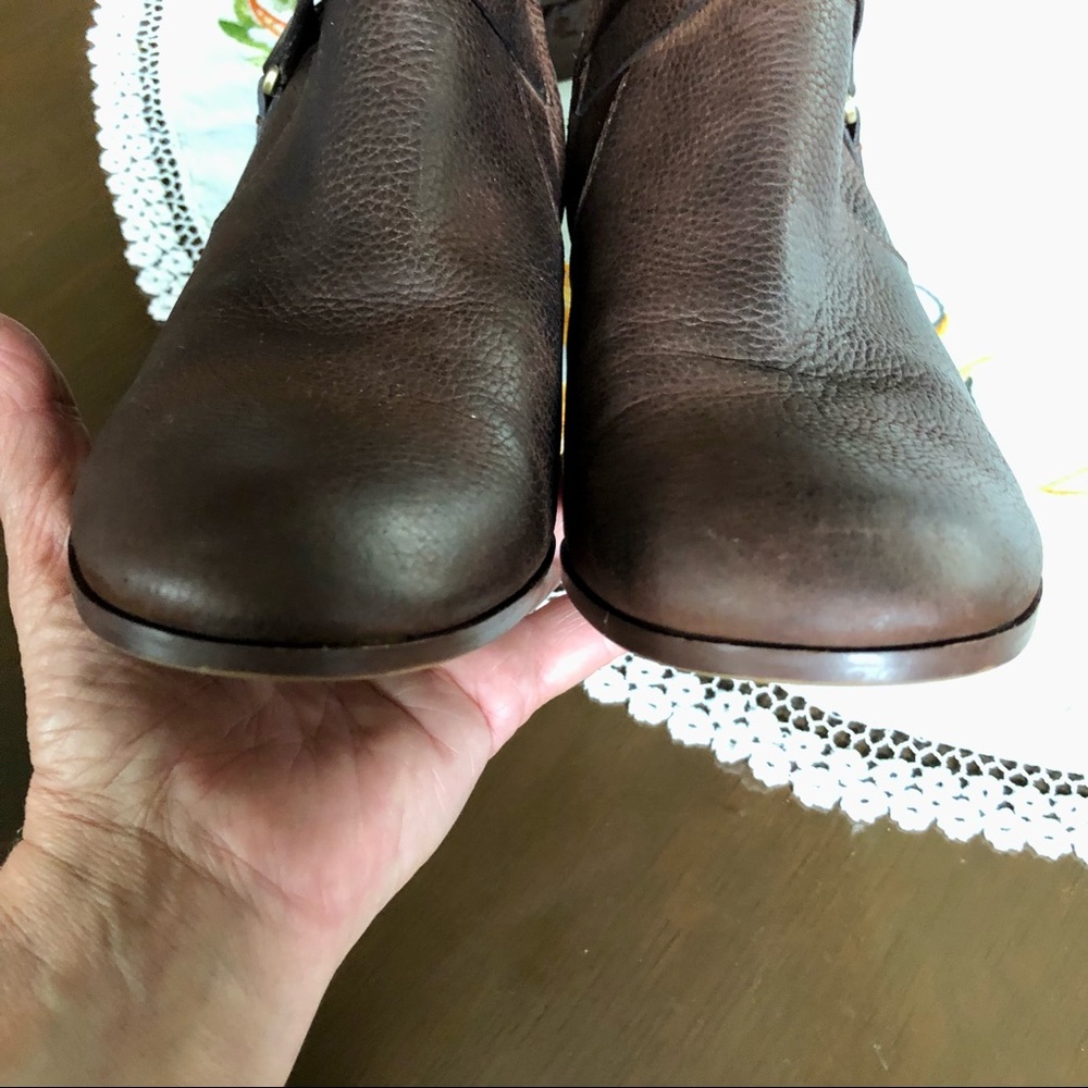 Cole Haan Calista Leather Ankle Boots. Harness Strap.Chocolate Brown. Size 10 - Picture 11 of 12